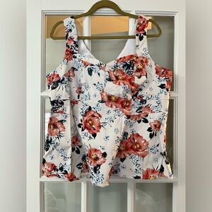 Torrid Peplum White Sleeveless Sweetheart Top 2